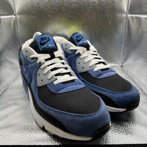 RARE 🚀 Size 15 - Nike Air Max 90 SE Craft Shoes DM0029-001 White‎ Grey Blue